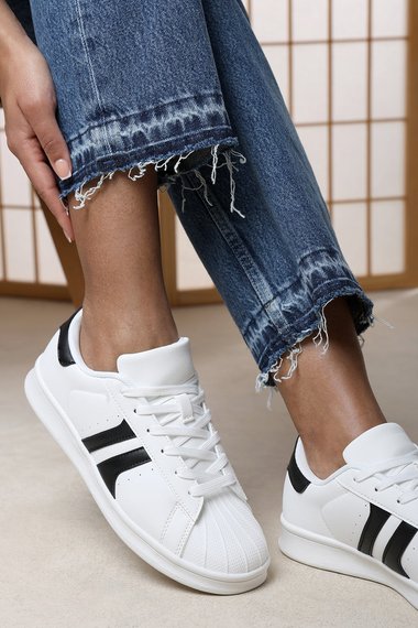 'Arvella' Stitched Stripes Detail Trainers