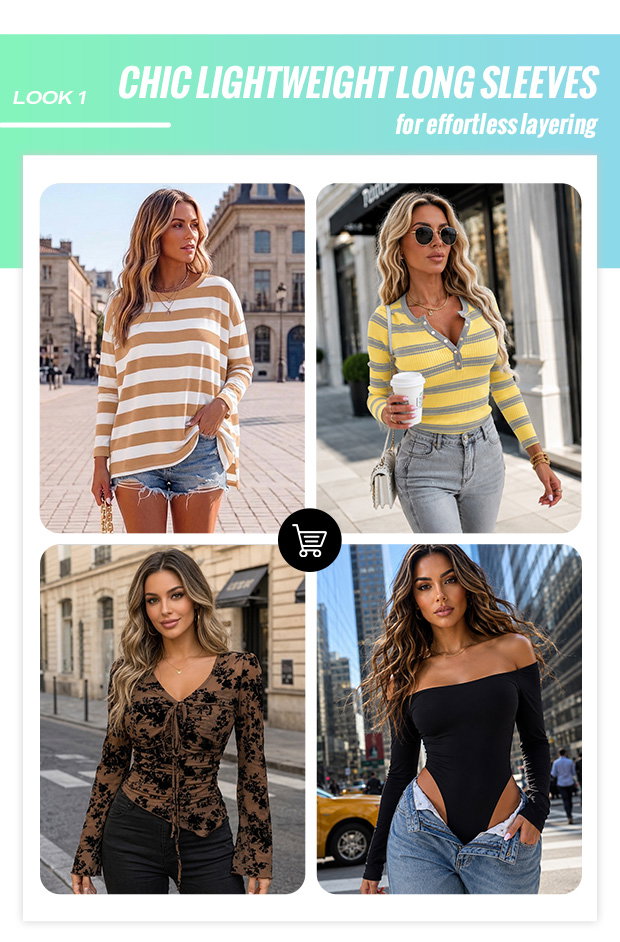 Chic lightweight long sleeves for effortless layering