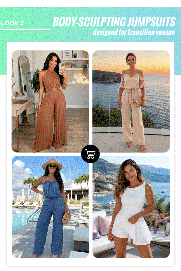 Body-sculpting jumpsuits designed for transition season