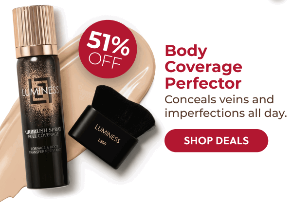 BODY COVERAGE PERFECTOR: Conceals veins and imperfections all day.