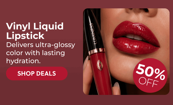 Vinyl Liquid Lipstick: Delivers ultra-glossy color with lasting hydration.