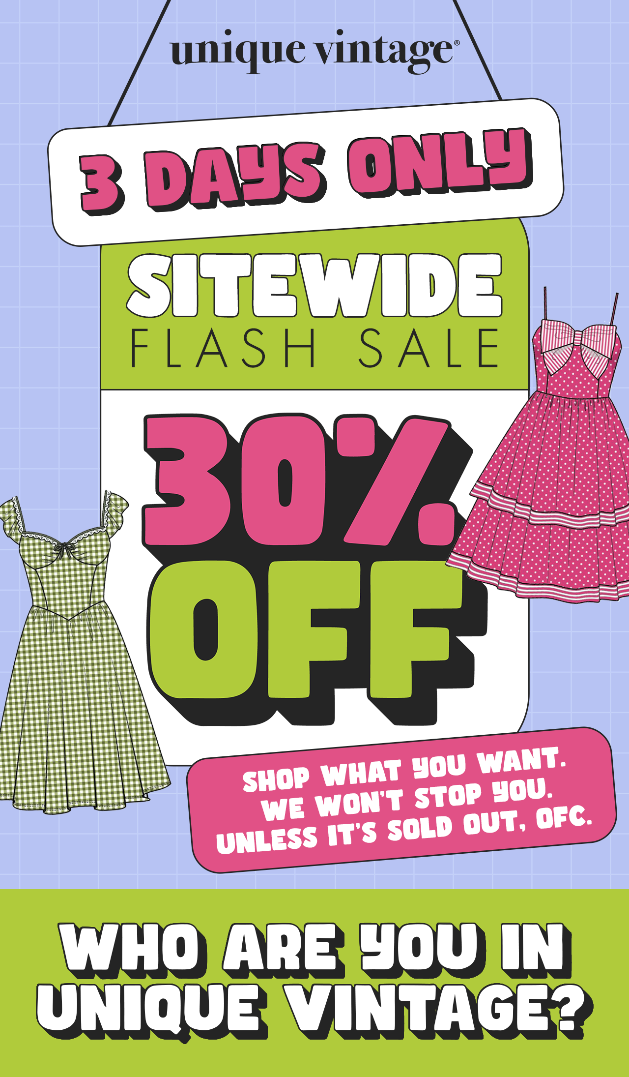 3 Days Only - 30% Off Sitewide