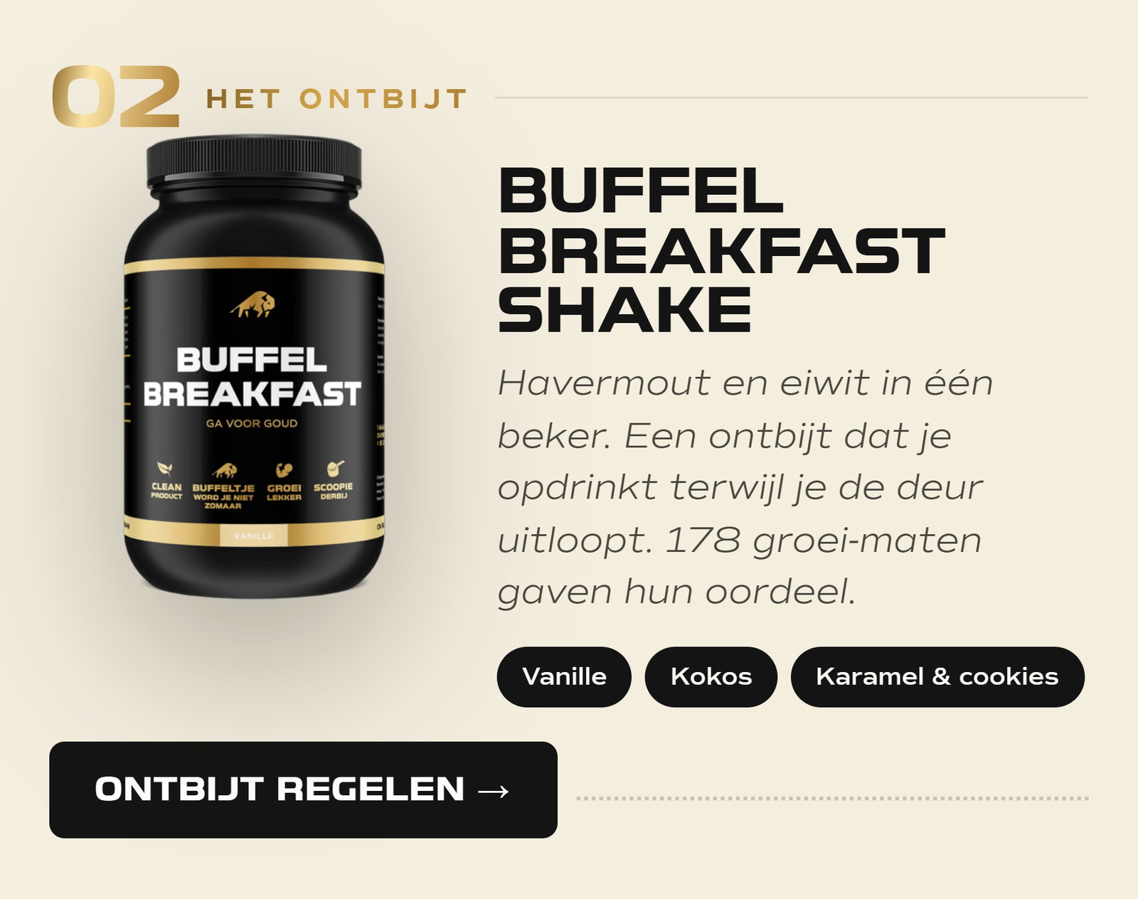 Buffel breakfast shake