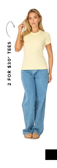 Yellow Cotton T-shirt Short Sleeve Round Neck