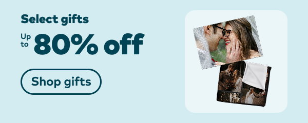 80% off select gifts. Shop gifts.