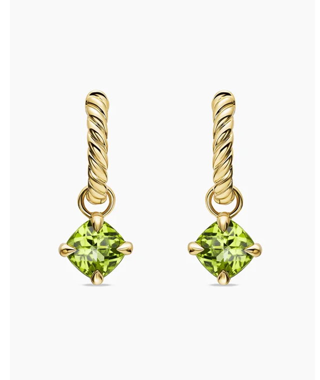 Micro Chatelaine® Drop Earrings18K Yellow Gold with Peridot, 5mm