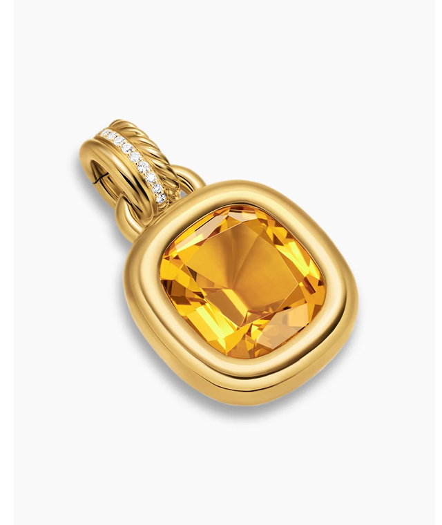DY Mercer® Color Amulet18K Yellow Gold with Citrine and Diamonds, 13mm