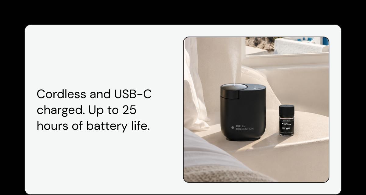 Cordless and USB-C charged. Up to 25 hours of battery life. 