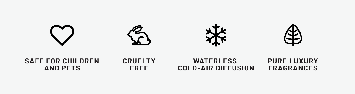 Safe for Children and Pets | Cruelty Free | Waterless Cold-Air Diffusion | Pure Luxury Fragrances