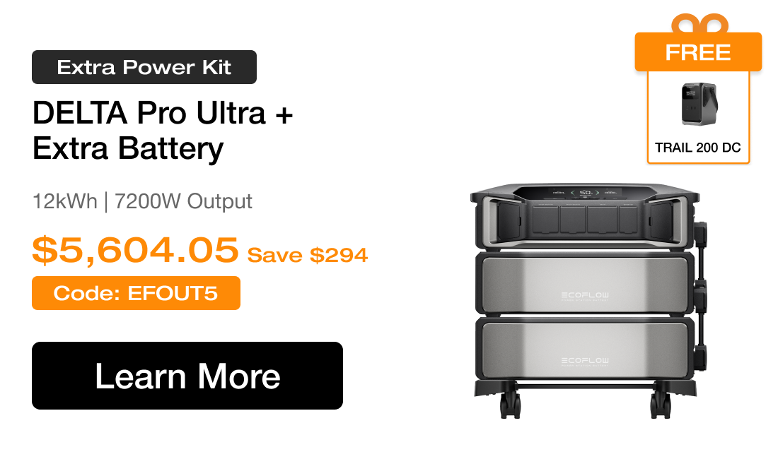 Extra Power Kit DELTA Pro Ultra + Extra Battery 12kWh | 7200W Output $5,604.05 Save $294