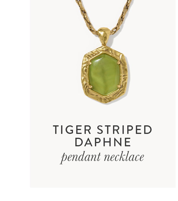 Tiger striped daphne pendant necklace