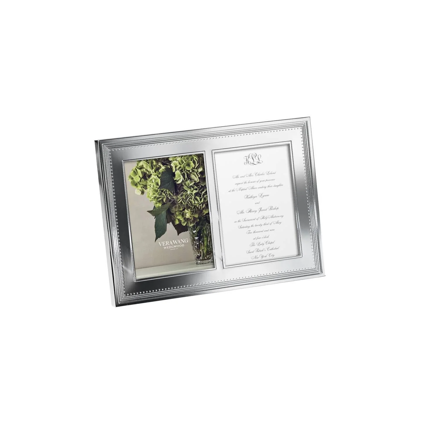Vera Wang Grosgrain Double Invitation Photo Frame (Photo: 5x7inch)