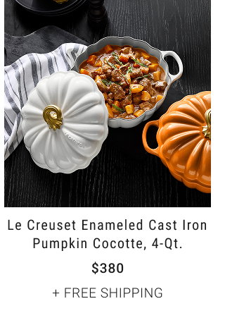 Le Creuset Enameled Cast Iron Pumpkin Cocotte, 4-Qt. - $380 + FREE SHIPPING