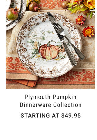 Plymouth Pumpkin Dinnerware Collection - Starting at $49.95