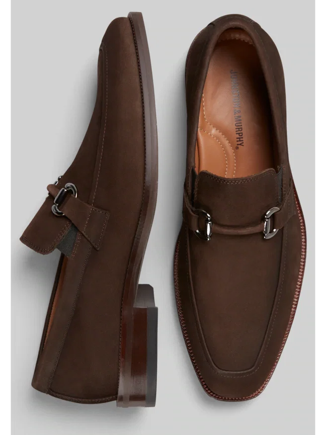 Johnston & Murphy Everett Suede Bit Loafers