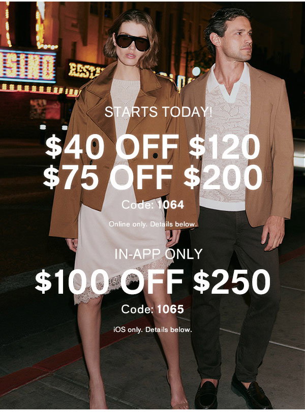 Starts Today! $40 Off $120