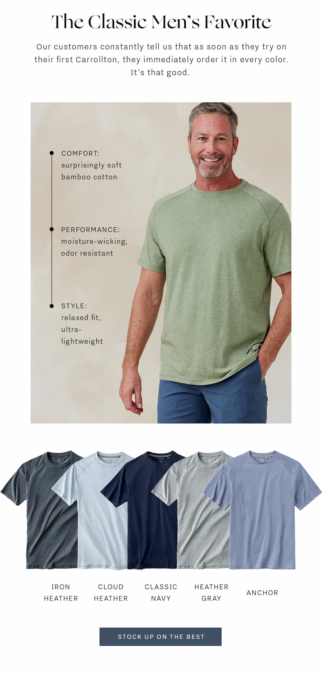 The Classic Men's Favorite - Kelp Heather