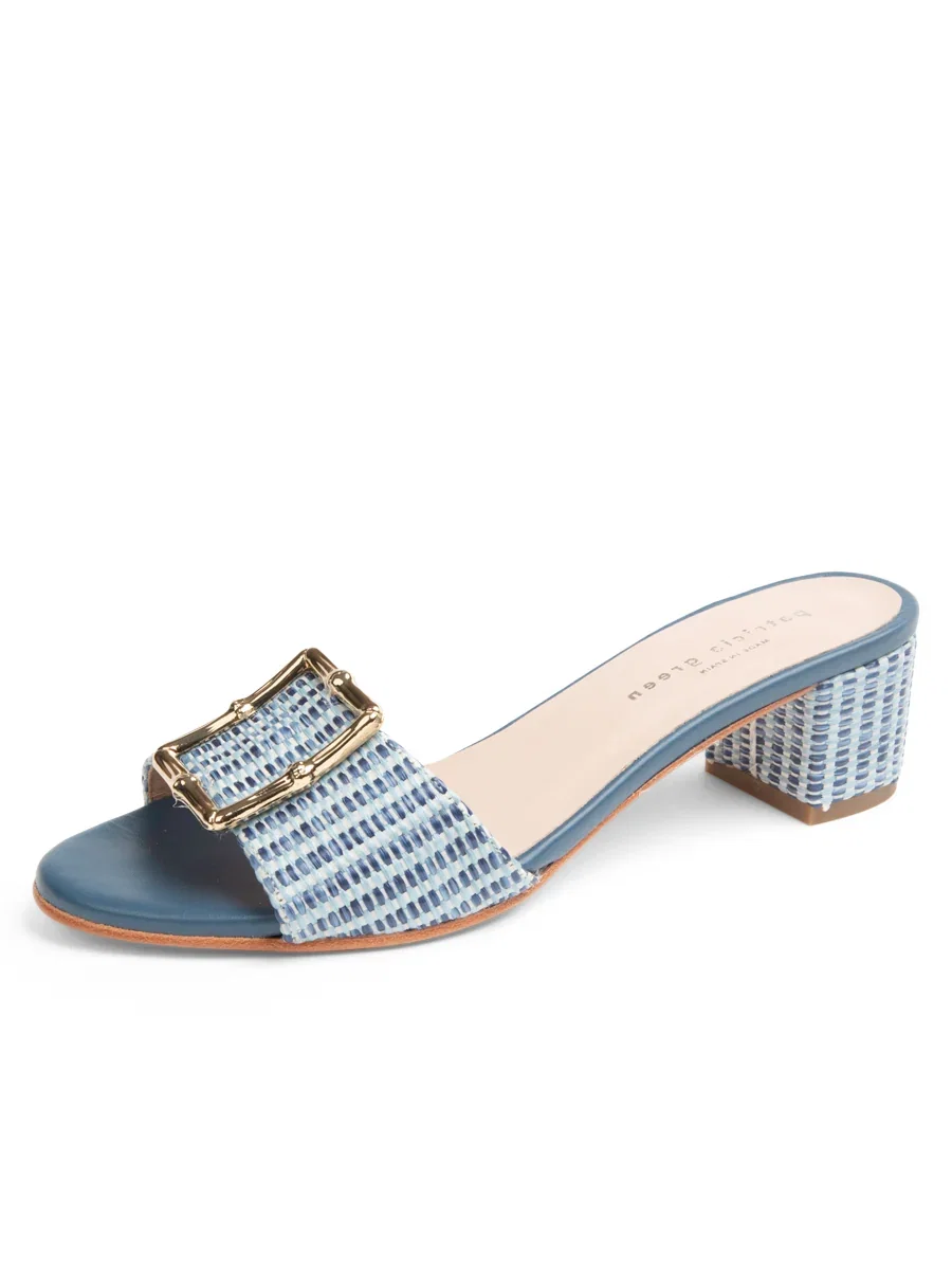 Image of Riviera Bamboo Block Heel Sandal