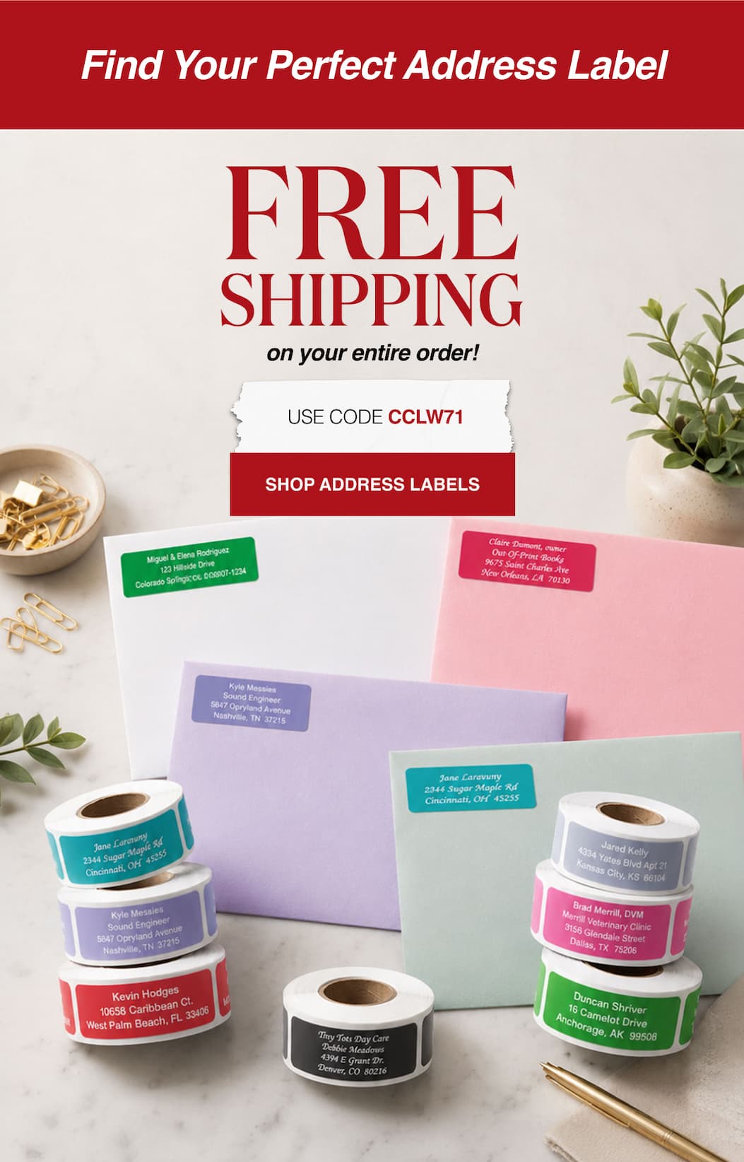 Find your Perfect Address Label Free Shipping on your entire order!