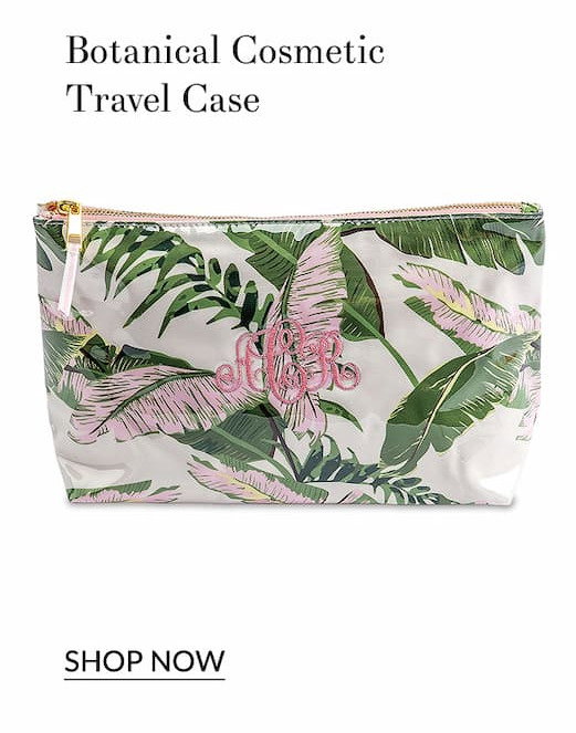 Botanical cosmetic travel case