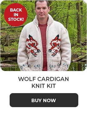 Wolf Cardigan Knit Kit