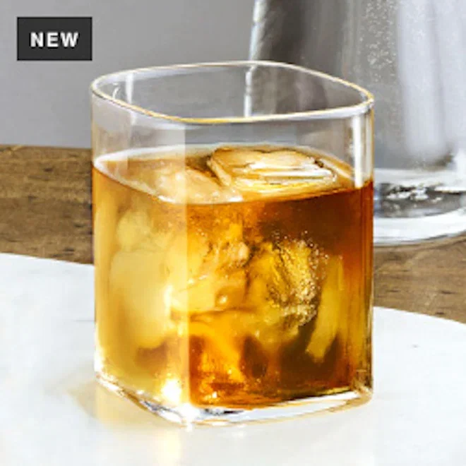 Luigi Bormioli Top Class Aqua Square Tumblers, Set of 6
