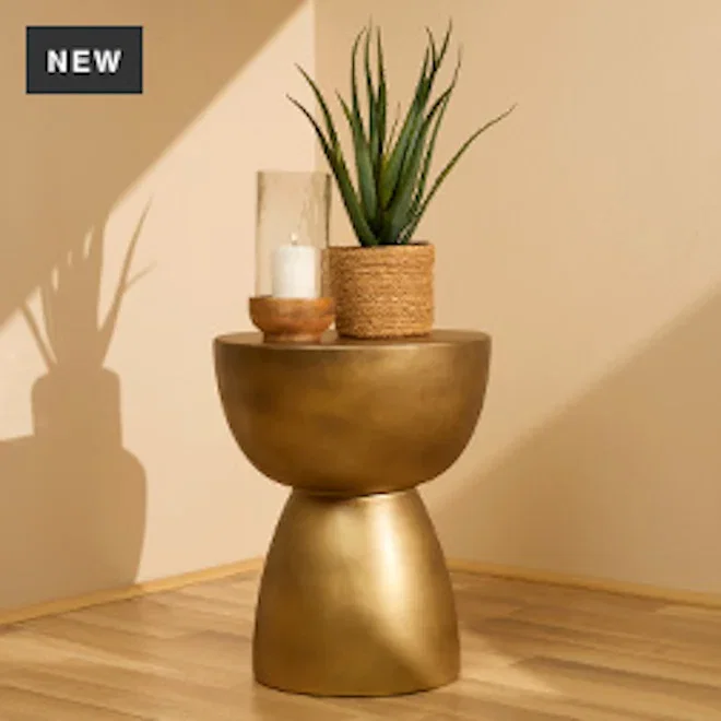 Humble & Mash Gold Malawi Side Table