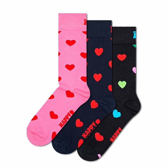 3-Pack Heart Socks