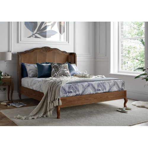 Montpellier Winged Rattan Oak Bed Frame