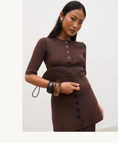 Lilah Longline Knit Short Sleeve Top