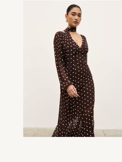 Petula Scarf Mesh Maxi Dress