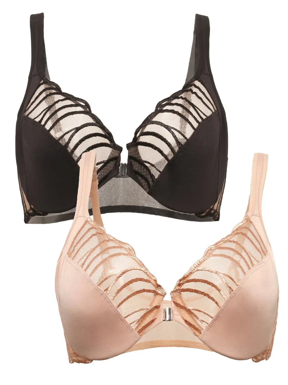 Image of Angie Front Close Minimizer Bra 2-Pack