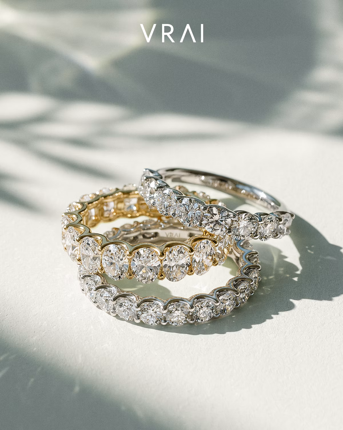 These sought-after wedding bands with VRAI created diamonds are crafted to last as long as your love.