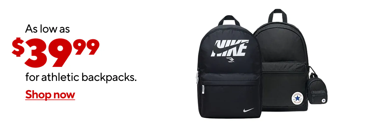 BTS Sport backpacks by Nike, Converse & more starting at $39.99