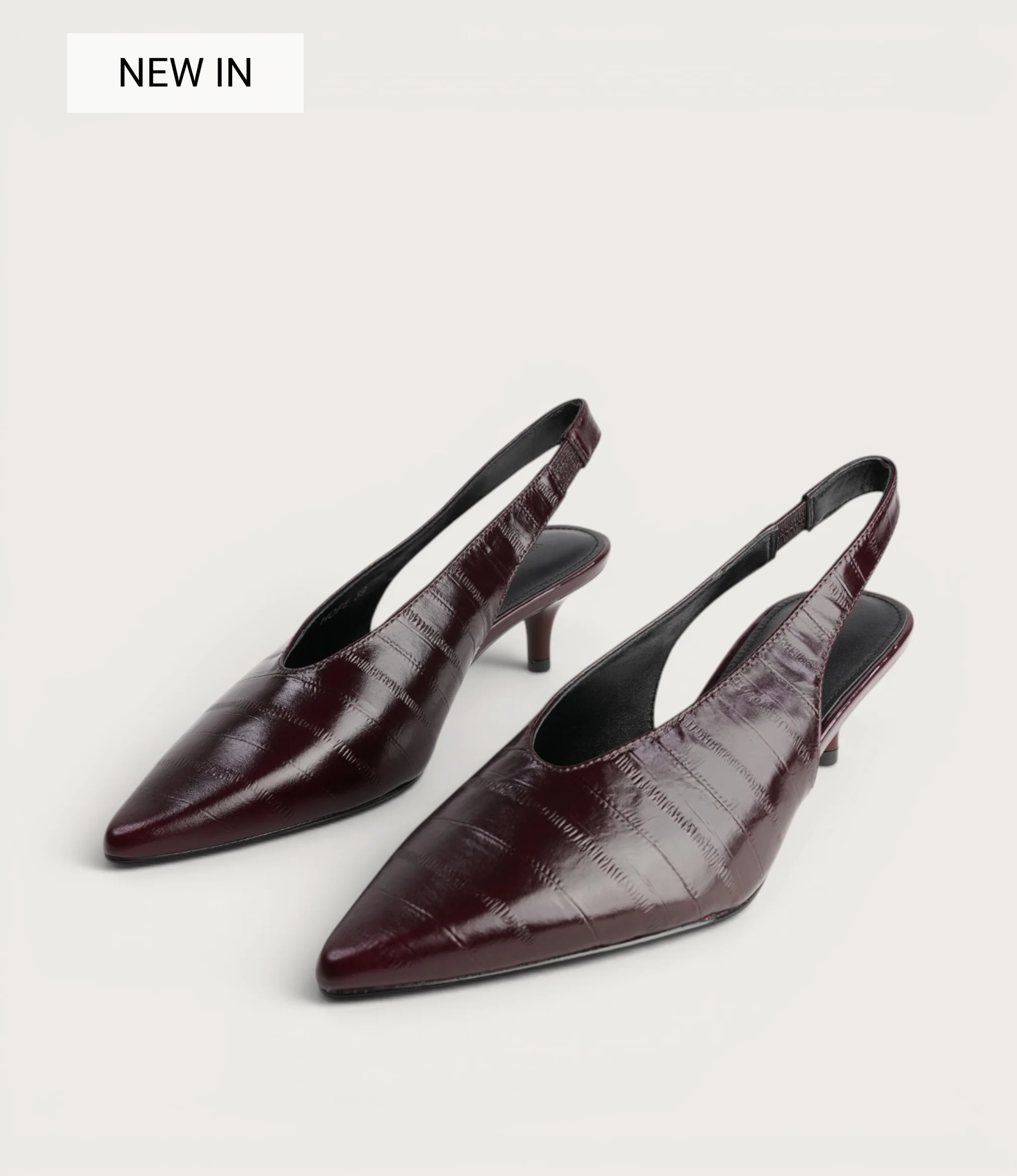 Wine leather heels