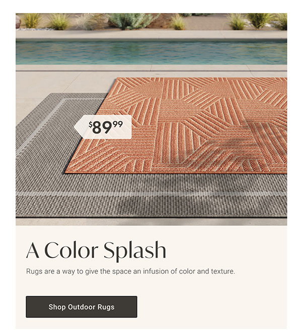 A Color Splash | Shop Outdoor Rugs >