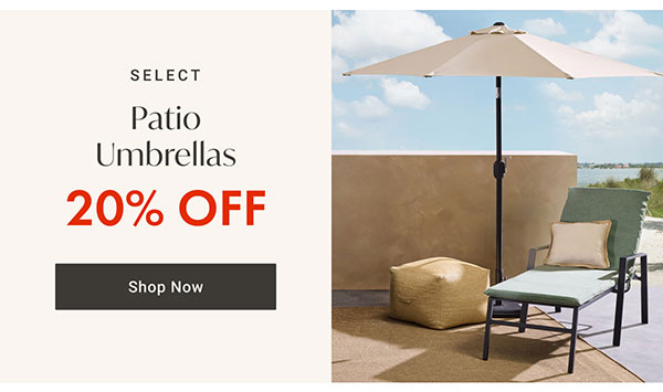 20% Off Select Patio Umbrellas | Shop the Deal >