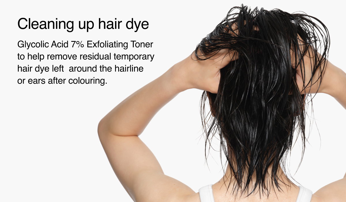 Cleaning up hair dye