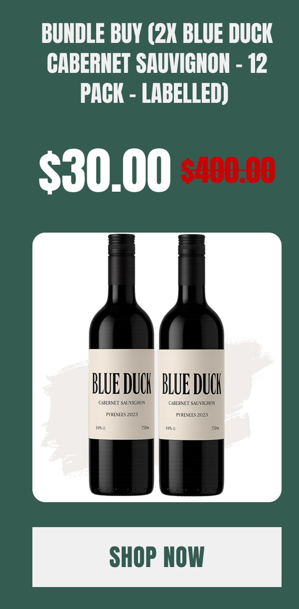 Bundle Buy (2x Blue Duck Cabernet Sauvignon – 12 Pack – Labelled)