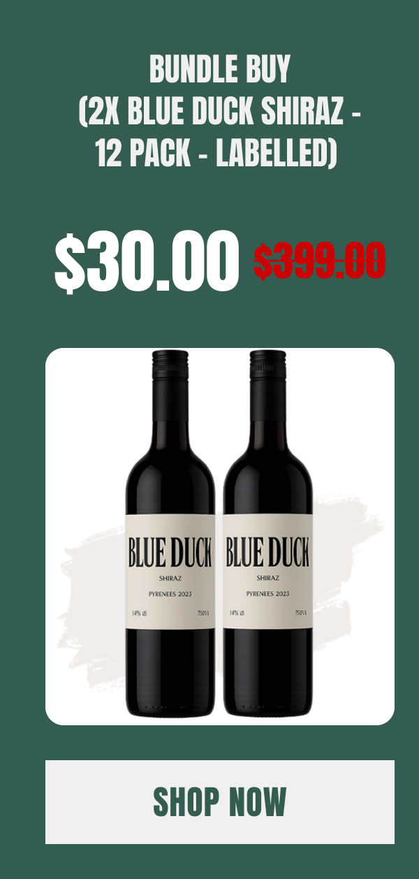 Bundle Buy (2x Blue Duck Shiraz – 12 Pack – Labelled)