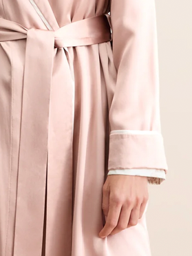 Women's Silk Dressing Gown in Pink