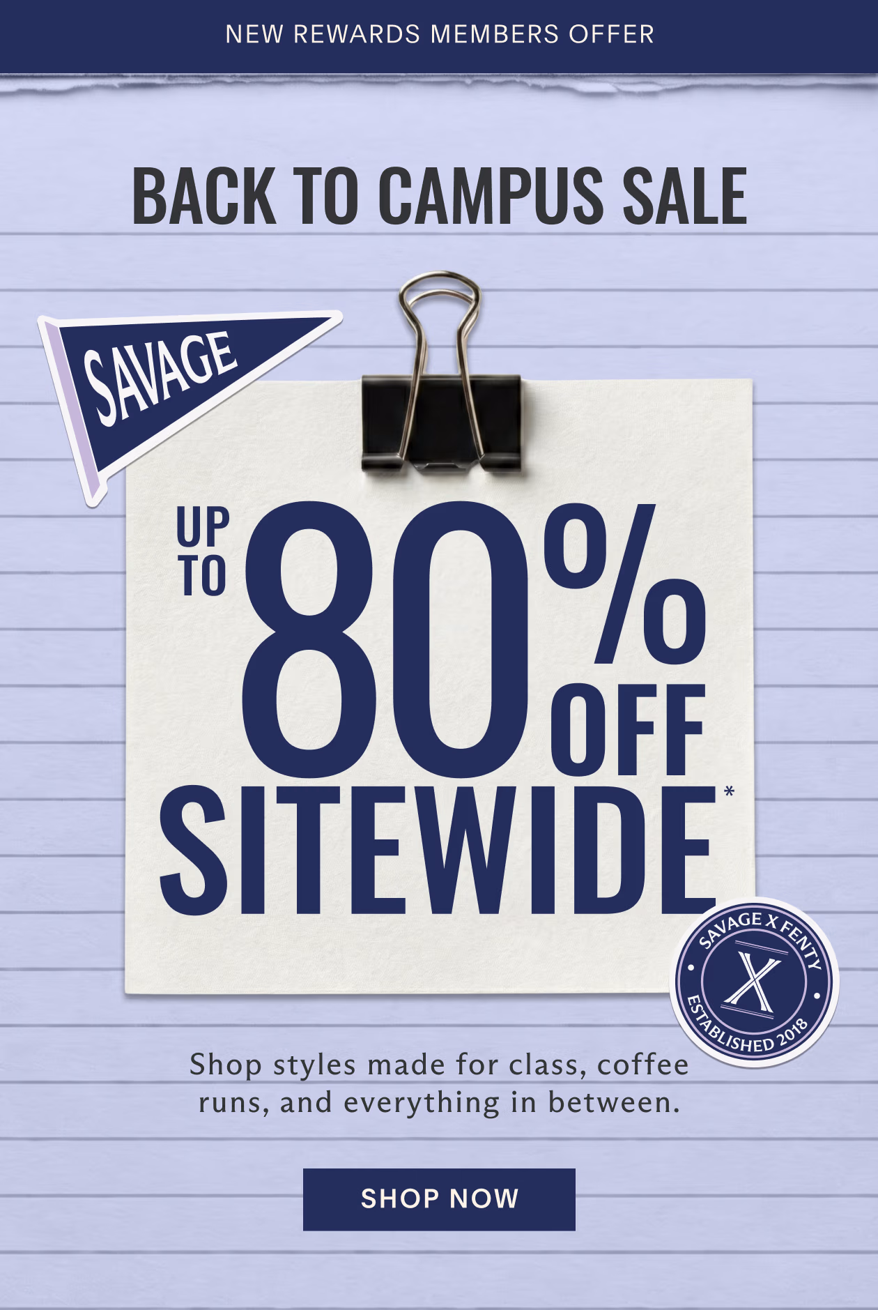 Back to Campus Sale
