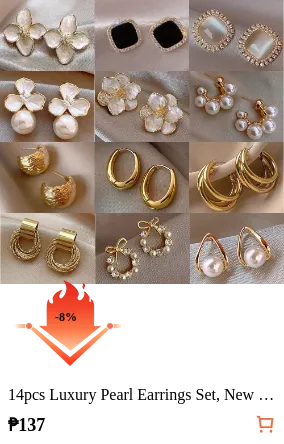 14pcs Luxury Pearl Earrings Set...