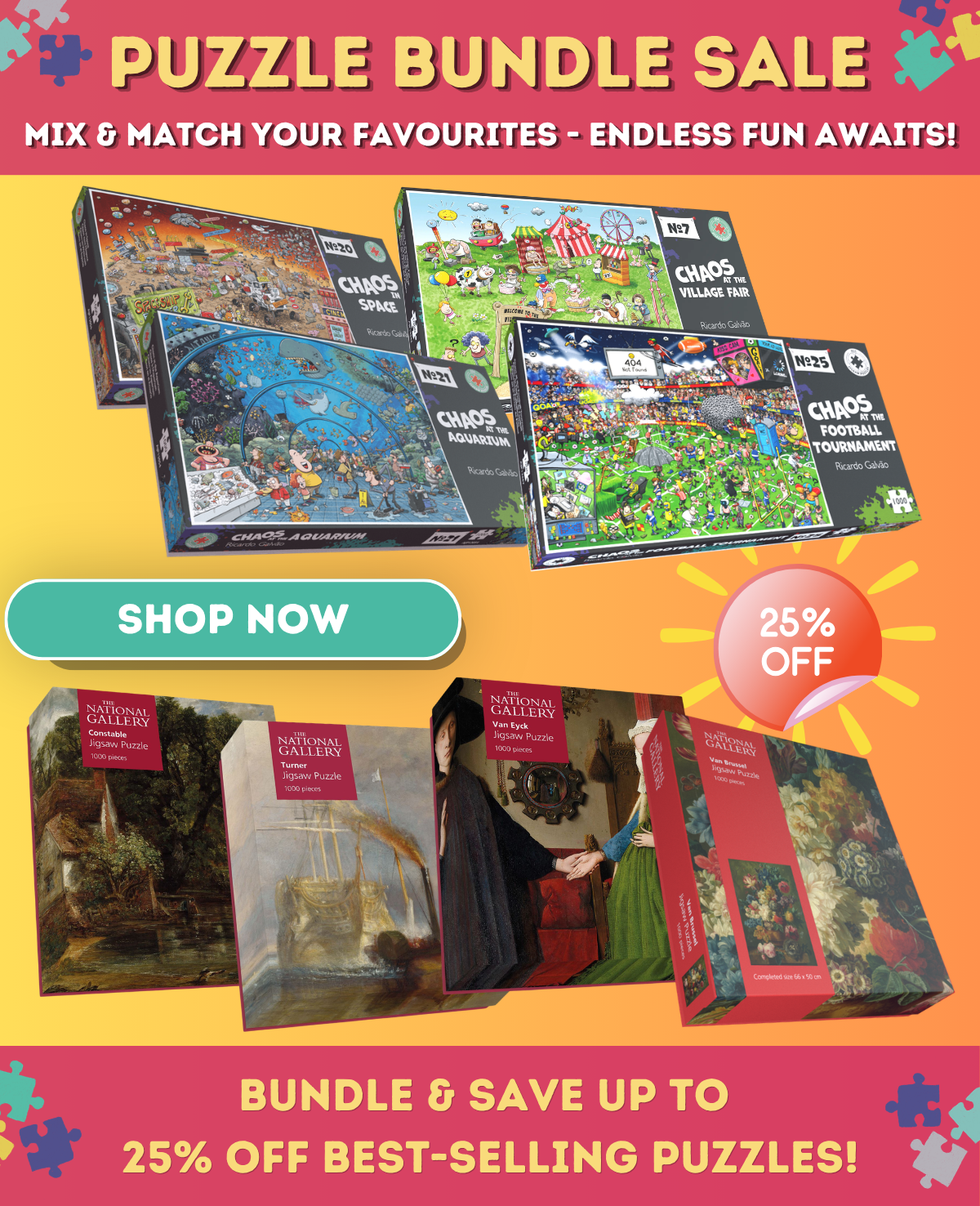 Mix & Match - Best-selling Bundles - Buy any 4 puzzles and Save 25% Off!