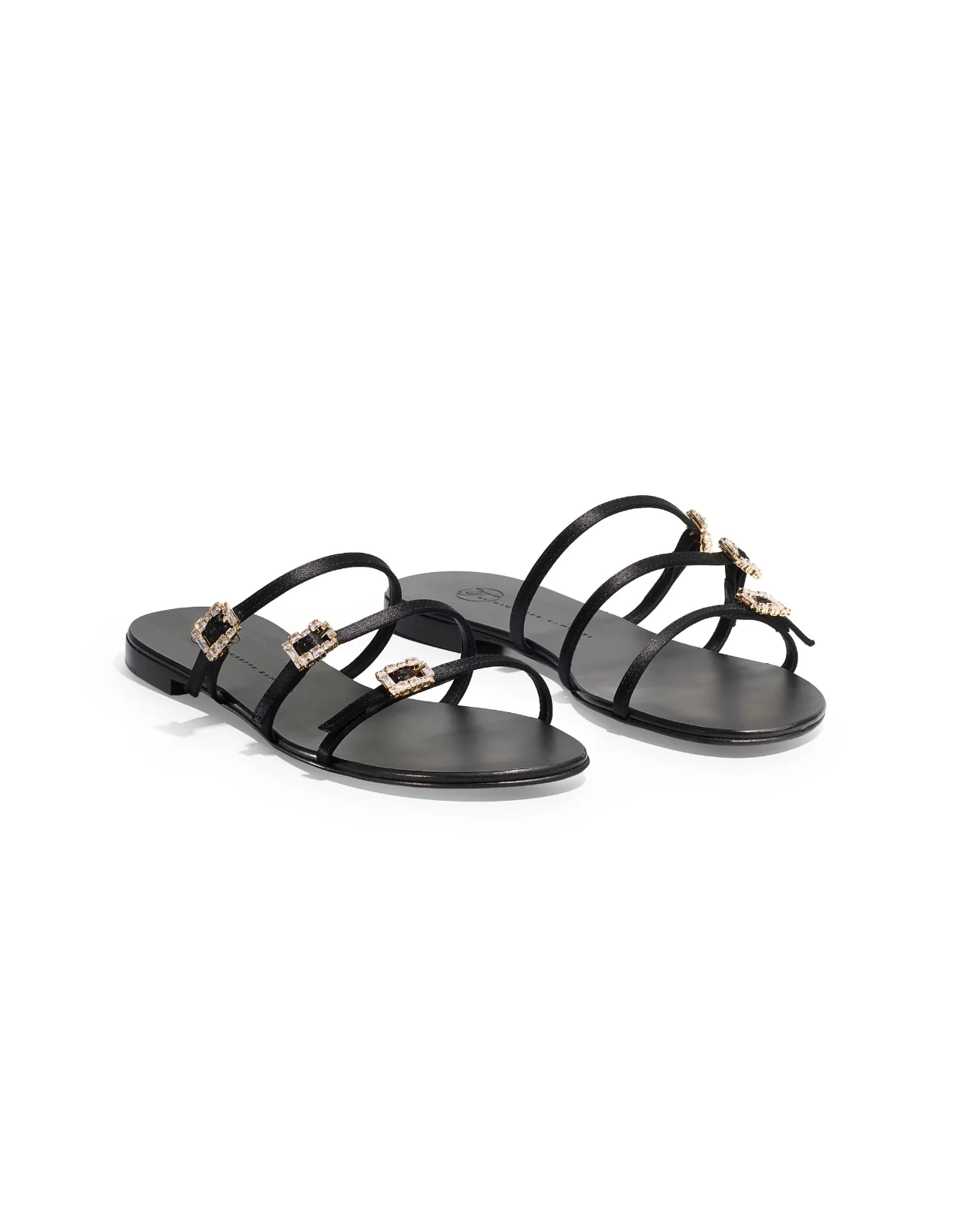 Image of Eclipse Flat Sandals - Black