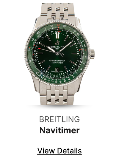 Pre-Owned Green Dial Breitling Navitimer Automatic 41