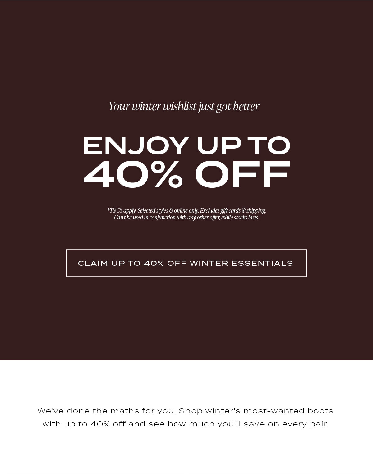 Upto 40% Off