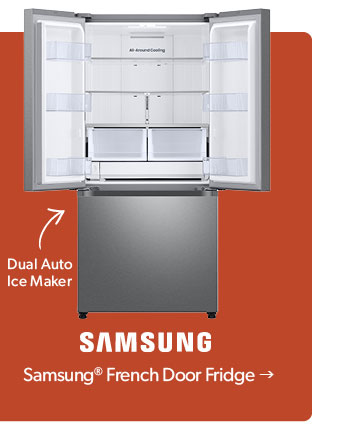 Featured Samsung French Door Fridge. Click to shop.