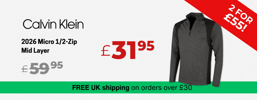 Calvin Klein Mens 2026 Micro Grid CK 1/2 Zip Mid Layer Baselayer