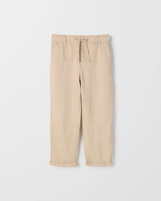 European linen full-length pants
